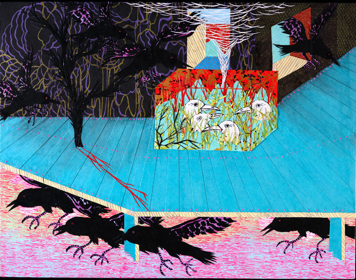 Through the living room