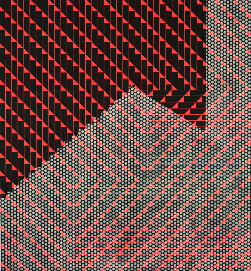 Grid with Polka Dots